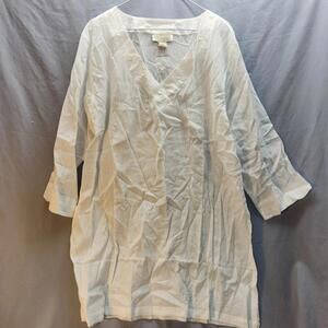 Nomadic Traders Fresco White Cotton Tunic Top Size XL‎ NWOT